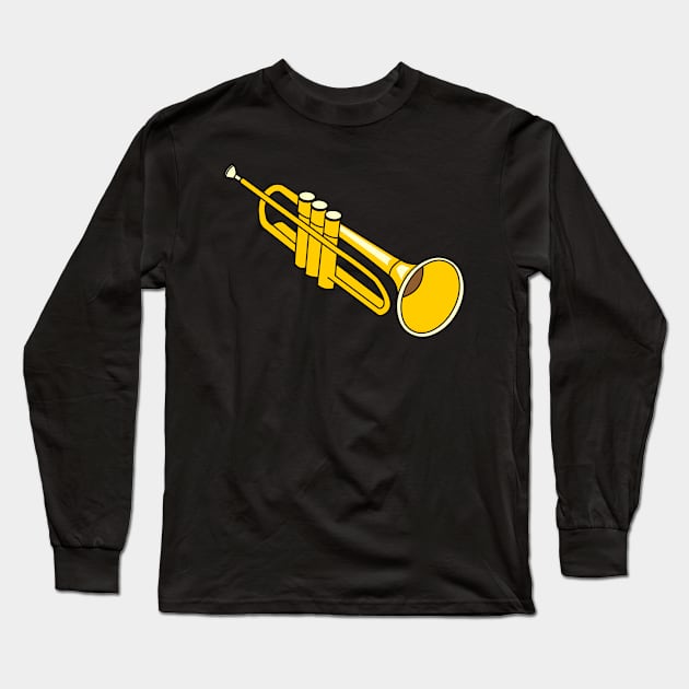 Trumpet Long Sleeve T-Shirt by Barthol Graphics